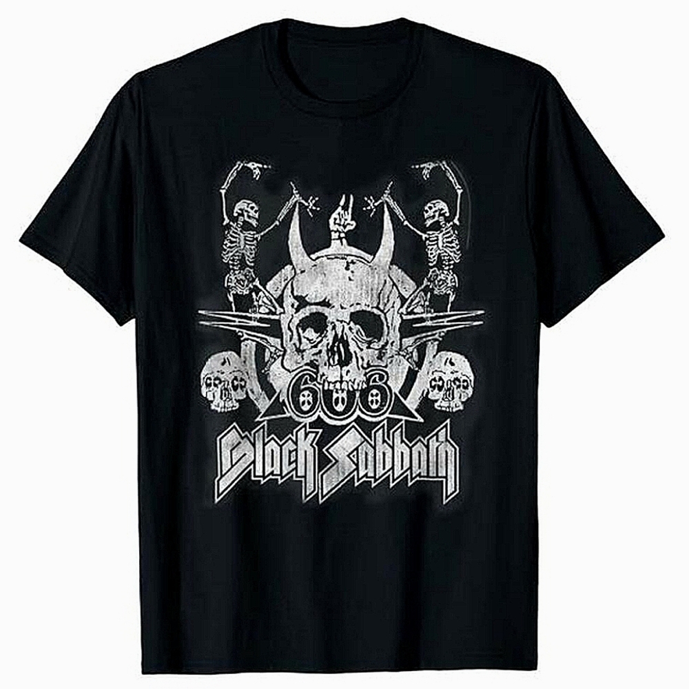 Black Sabbath Distressed Dancing Skeletons Shirt